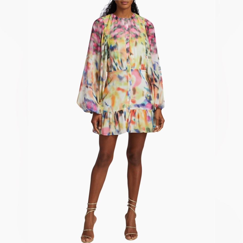 Alexis Leonie Crepe Minidress Iridescent Small - Picture 6 of 16